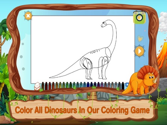 Dinosaur Coloring Games Puzzle Image