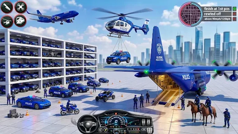 US Police Car Transport Truck screenshot