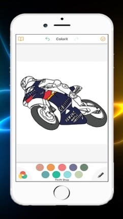 Motorcycle Racing Coloring Book For Kids Image