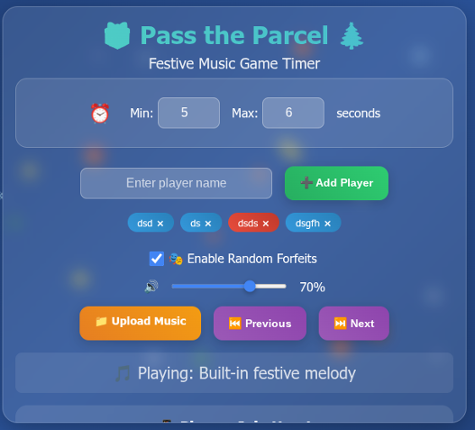 pass the parcel - Christmas Image