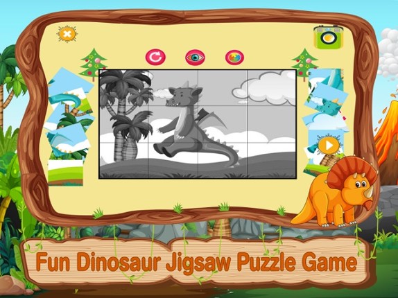 Dinosaur Coloring Games Puzzle Image