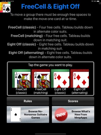 FreeCell & Eight Off screenshot