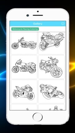 Motorcycle Racing Coloring Book For Kids Image