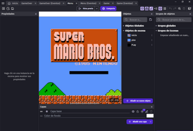 Super Mario Bros Clasic Editable Template In Gdevelop Image
