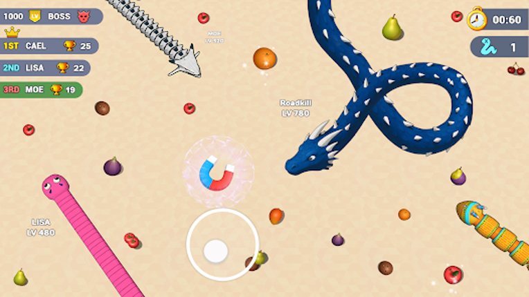 Worms .io Hungry Game screenshot