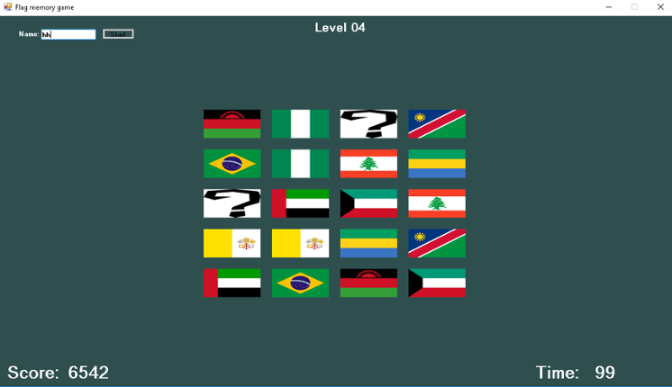 Memory game of flags of countries Image