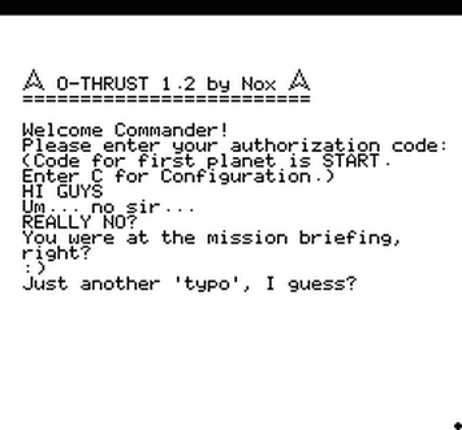 O-Thrust (Oric) screenshot