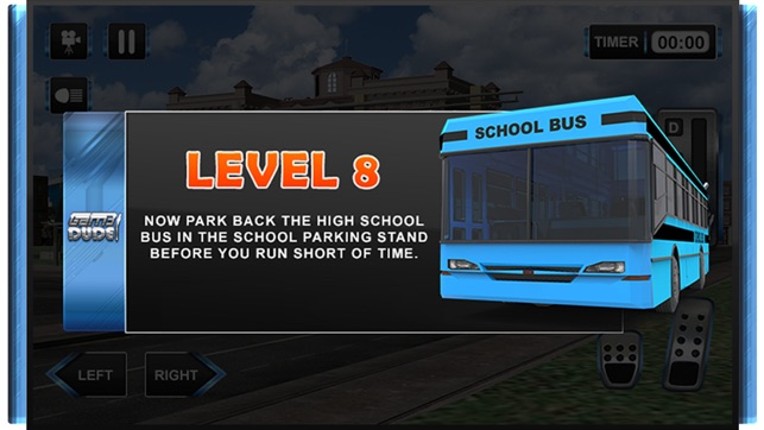 3D High School Bus Simulator - Bus driver and crazy driving simulation & parking adventure game screenshot