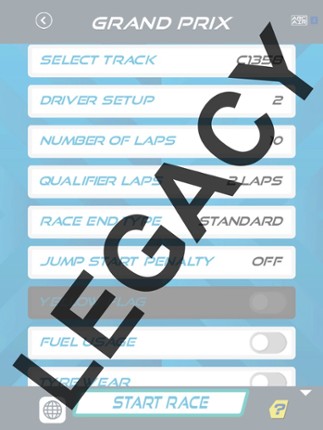 APP RACE CONTROL (LEGACY) screenshot