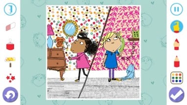 Charlie and Lola Colouring Image