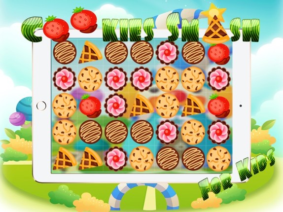 Cookies Smash Match 3 Puzzle Games - Magic board relaxing game learning for kids 5 year old free screenshot