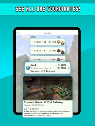 Find Diamonds! Minecraft Ores Image