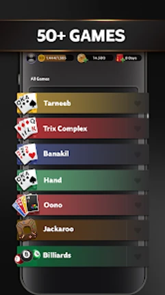 Jawaker Hand, Tarneeb & Trix screenshot