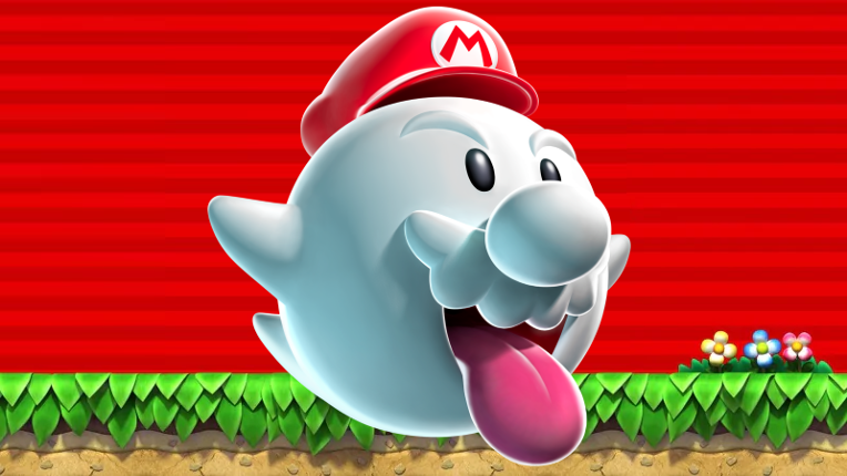 Mario teams up with Boo the ghost Game Cover