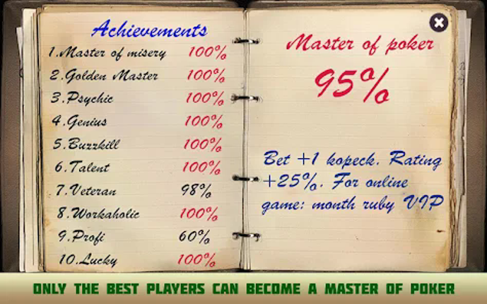 Card game Poker raspisnoy screenshot