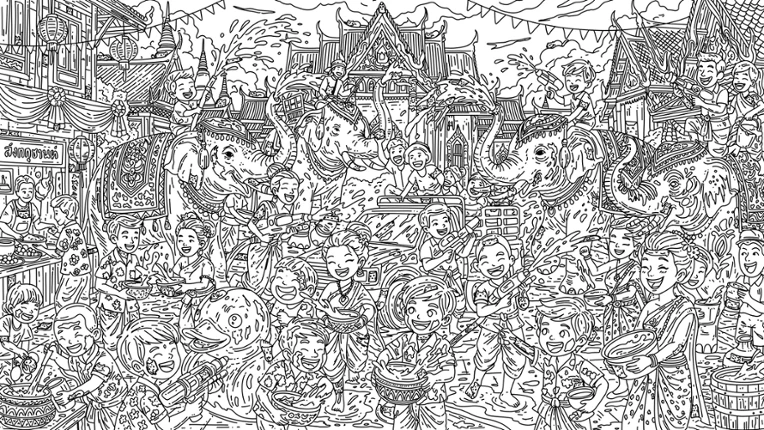 100 Songkran Cats Image