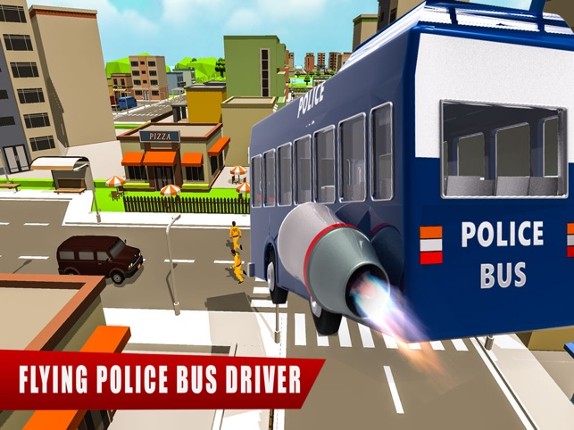 Futuristic Flying Bus Pilot - Extreme Rescue Bus Flight and Transport 3D Simulator Image