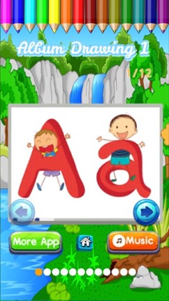 ABC Coloring Alphabet Learn Paint for Toddler Kids Image