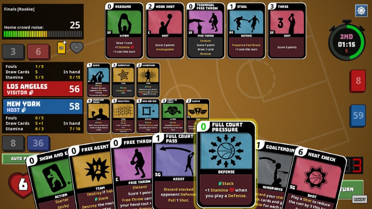 Clutchtime: Basketball Deckbuilder screenshot