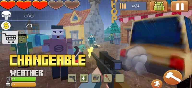 Cube zombie survival screenshot