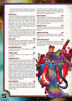 Witchwarper Pf2e - A Pathfinder Second Edition Class screenshot