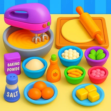 Toy Set Kitchen Cooking Games Image