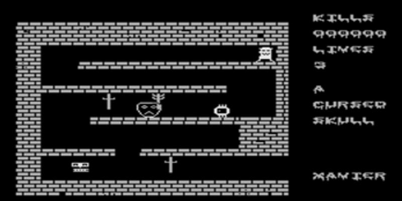 A cursed skull (ZX Spectrum, Dragon 32,) screenshot