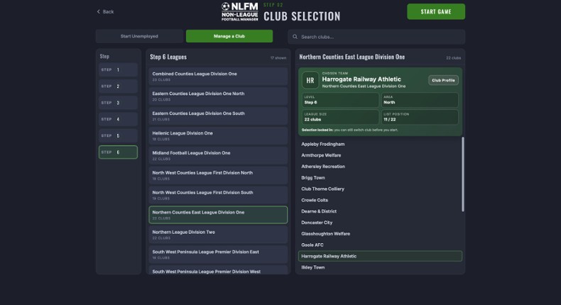 Non-League Football Manager screenshot