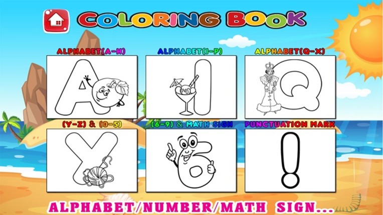123 ABC Alphabet Kids Coloring Book Free - Phonics screenshot