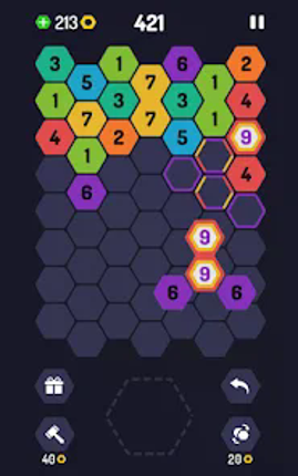 UP 9 Hexa Puzzle! Merge em all screenshot