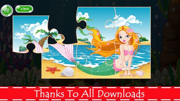 Mermaid Princess Jigsaw Puzzles Games For Kids screenshot