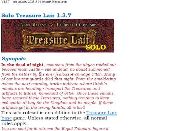Treasure Lair (solo) Image
