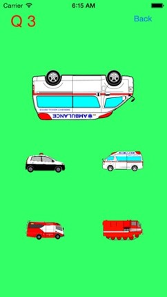 Which is the same Emergency Vehicle (Fire Truck, Ambulance ,Police Car)? screenshot