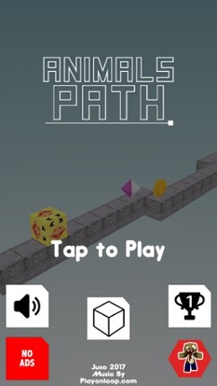 Animals Path - tap and flips cube to change lane screenshot
