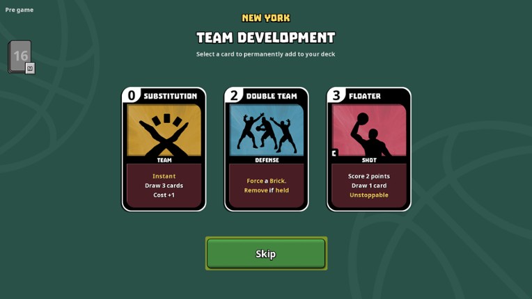 Clutchtime: Basketball Deckbuilder screenshot