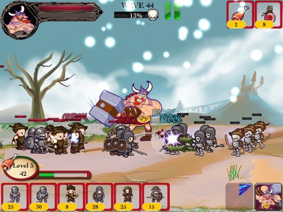 Viking Warrior vs Zombie Defense ACT TD - War of Chaos Silver Version screenshot