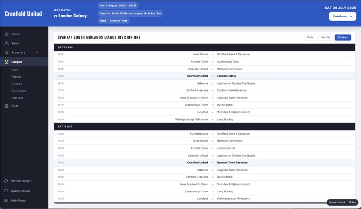 Non-League Football Manager screenshot