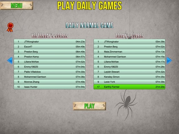 Spider Solitaire 2 HD screenshot