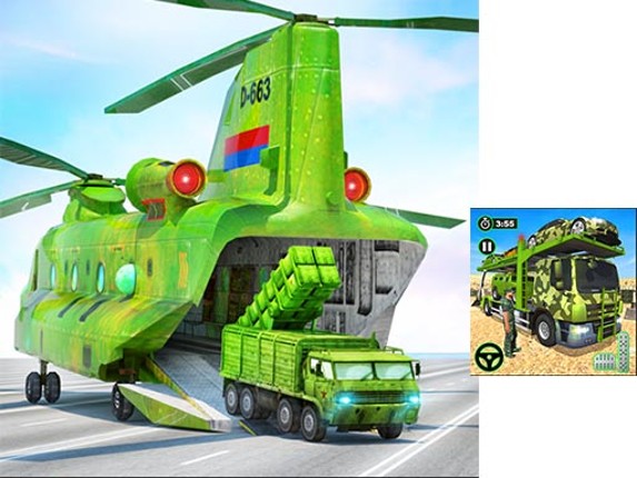 US Army Cargo Transport Truck Driving Game Cover