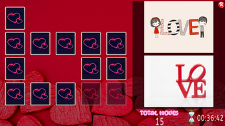 All Valentine Pairs Memory Game Image