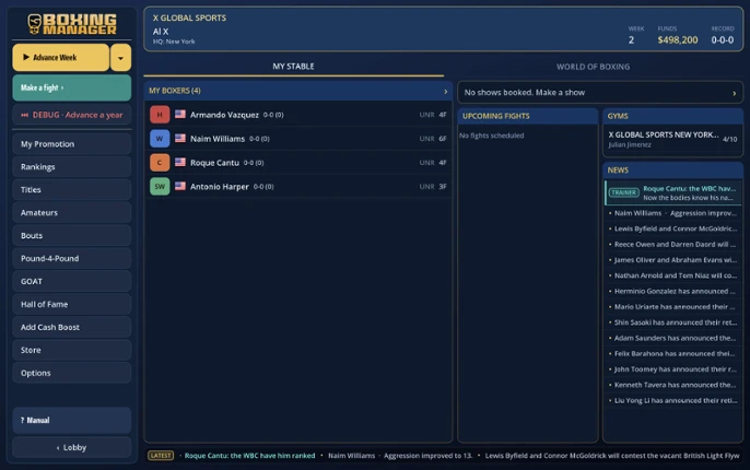 Boxing Manager screenshot