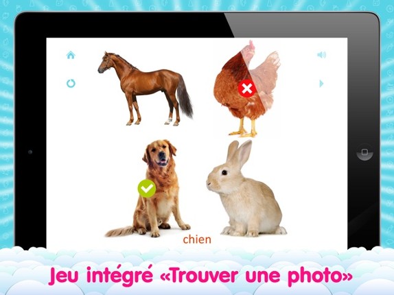 French Flashcards for Kids and logic game «Find a Picture» screenshot