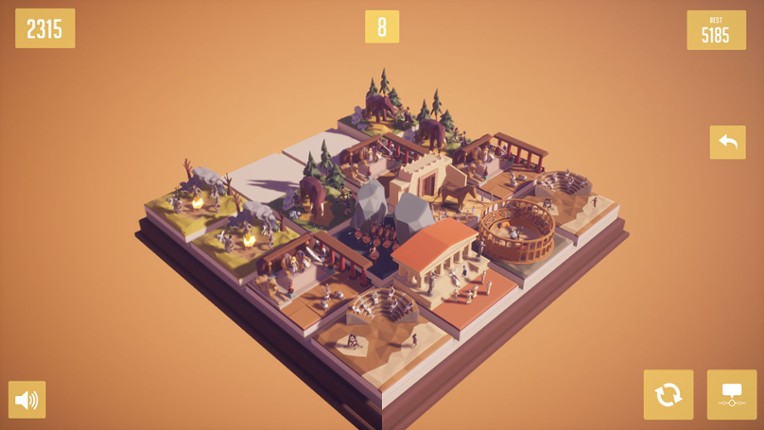 History2048: 3D puzzle number game screenshot