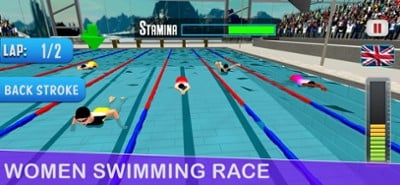 Pool Swimming Race 3D Image