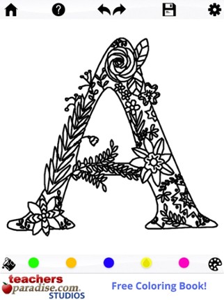 Adult Coloring Books: Alphabet Image