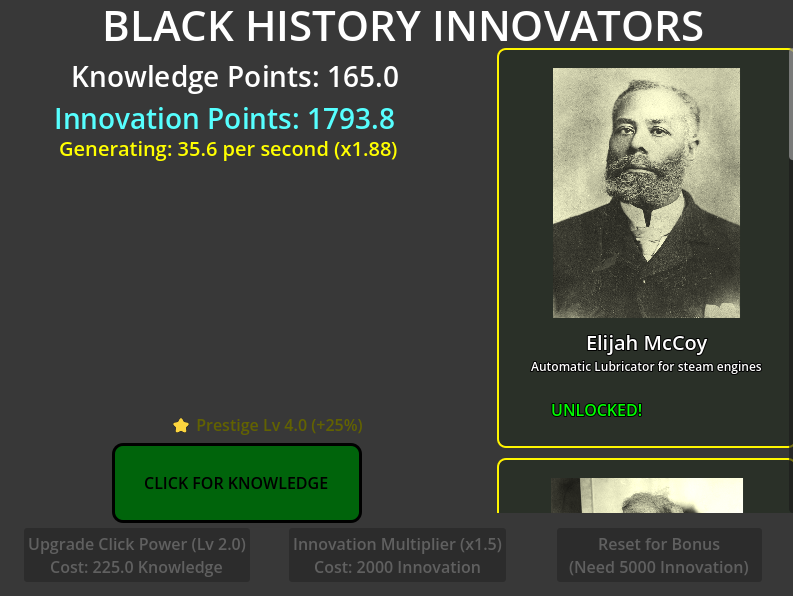 Games like Black History Innovators Clicker