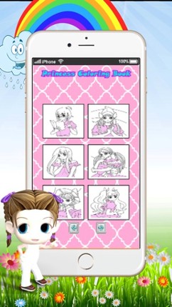 Games Princess coloring pages :  Art Pad Easy painting for little kids screenshot