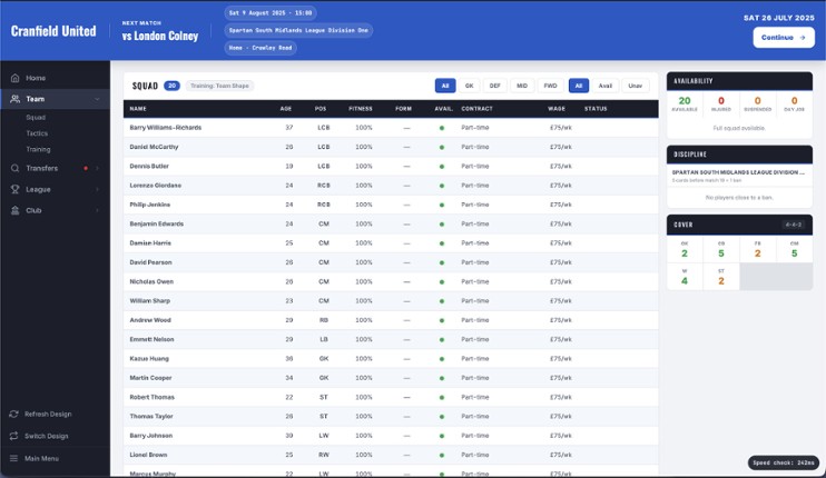 Non-League Football Manager screenshot