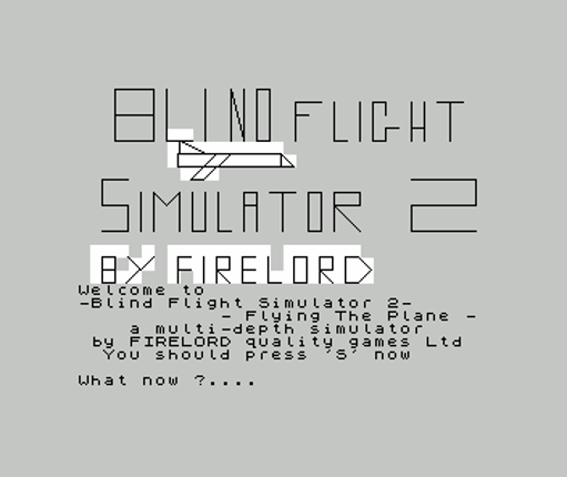 CSSCGC - Sinclair Blind Flight Simulator 2 - Flying the plane Image