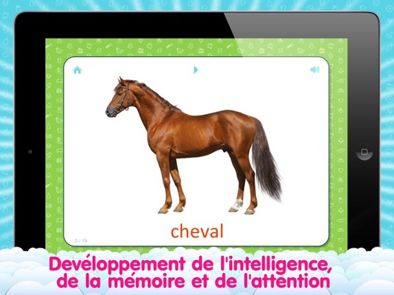 French Flashcards for Kids and logic game «Find a Picture» screenshot